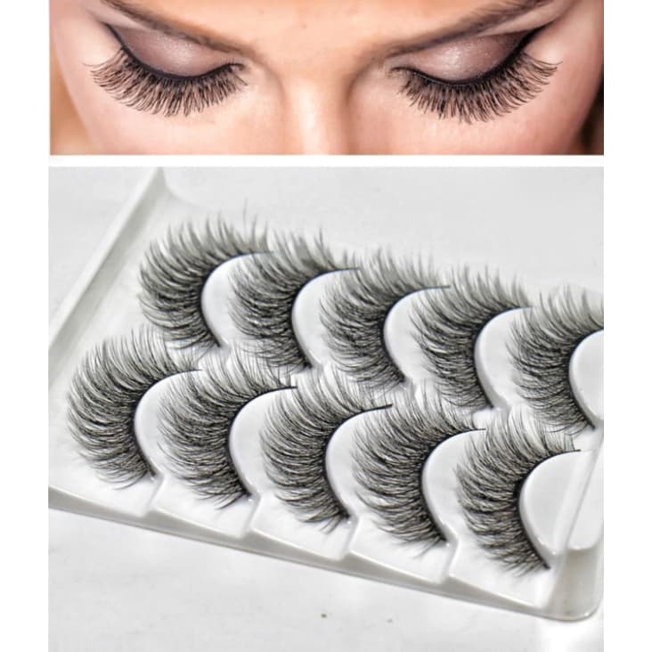 5 Pares Cílios Postiços Volume Natural Cartela Mista