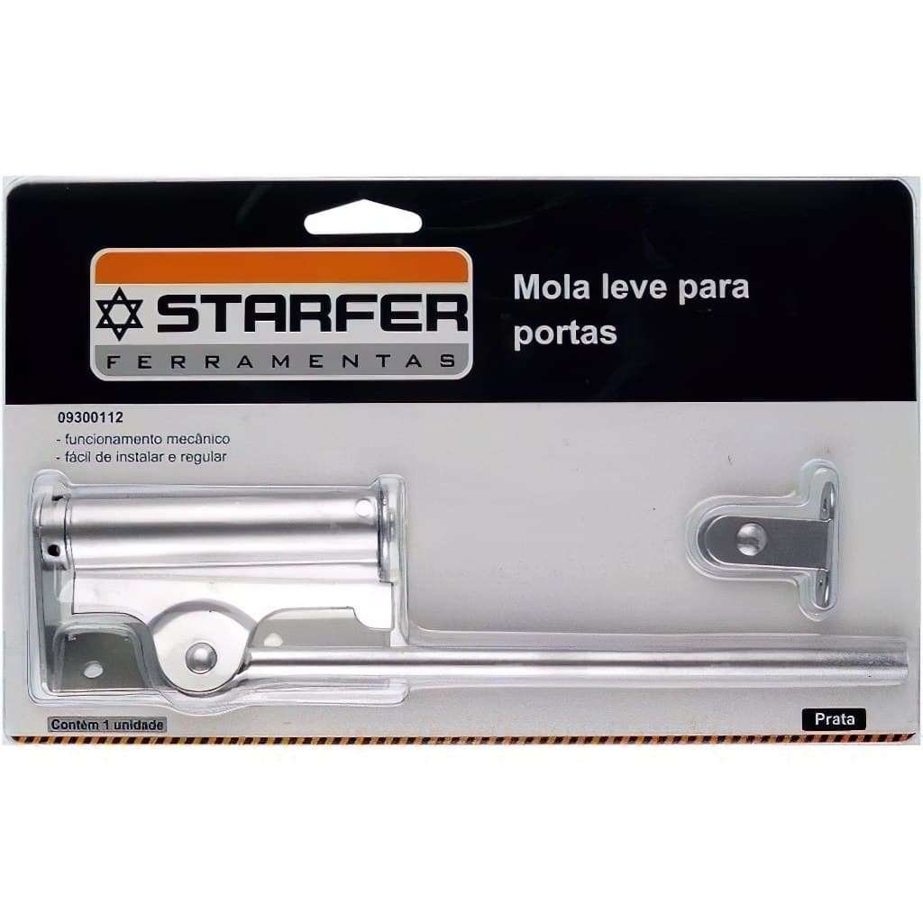 Mola Leve Para Porta Prata Resistente Starfer
