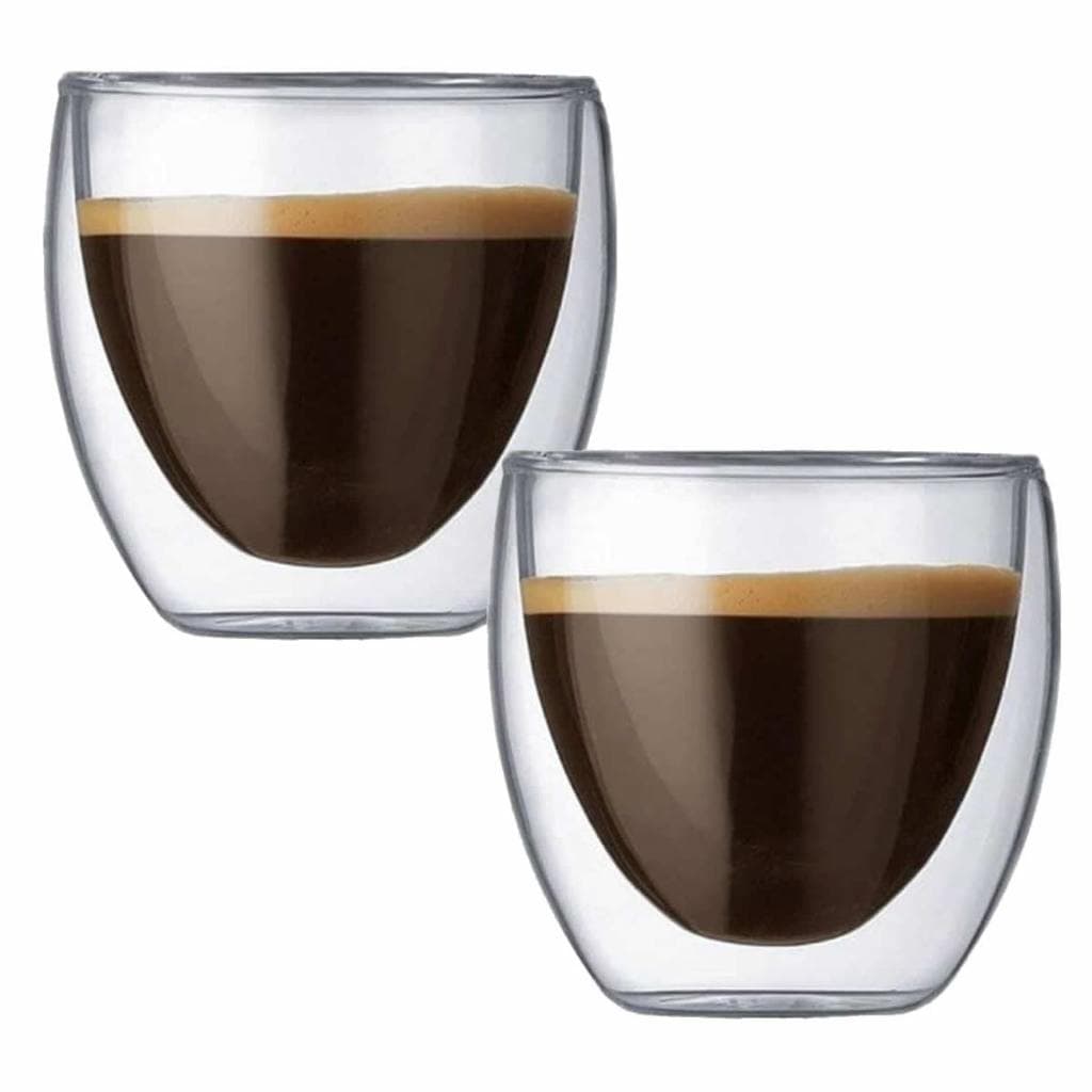 Copo Vidro Duplo Café Expresso Chá Capuccino 2 Peças 230ml promo
