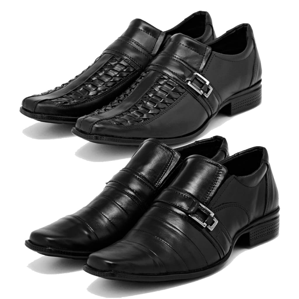 Combo Kit 2 Sapato Social De Couro Uso Cotidiano Oferta!