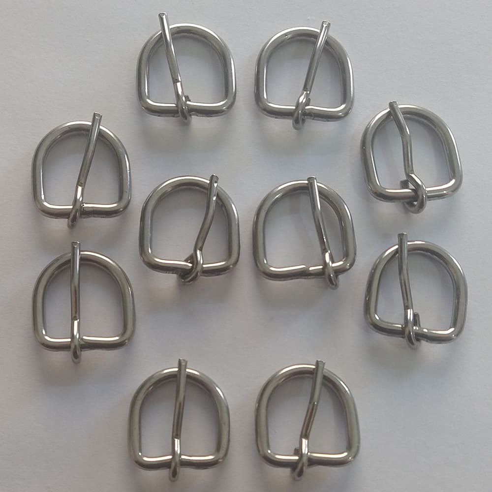 Kit 10 Fivelas Inox Simples 16mm Para Arreatas Em Geral