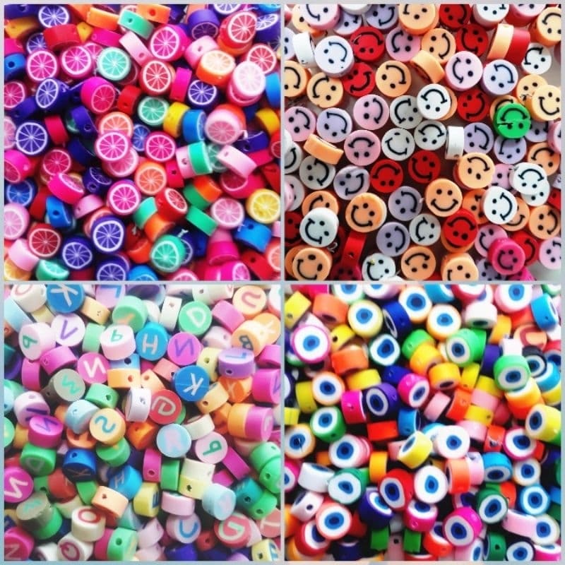 100 Entremeio Missangas Emborrachadas 7mm 100 peças