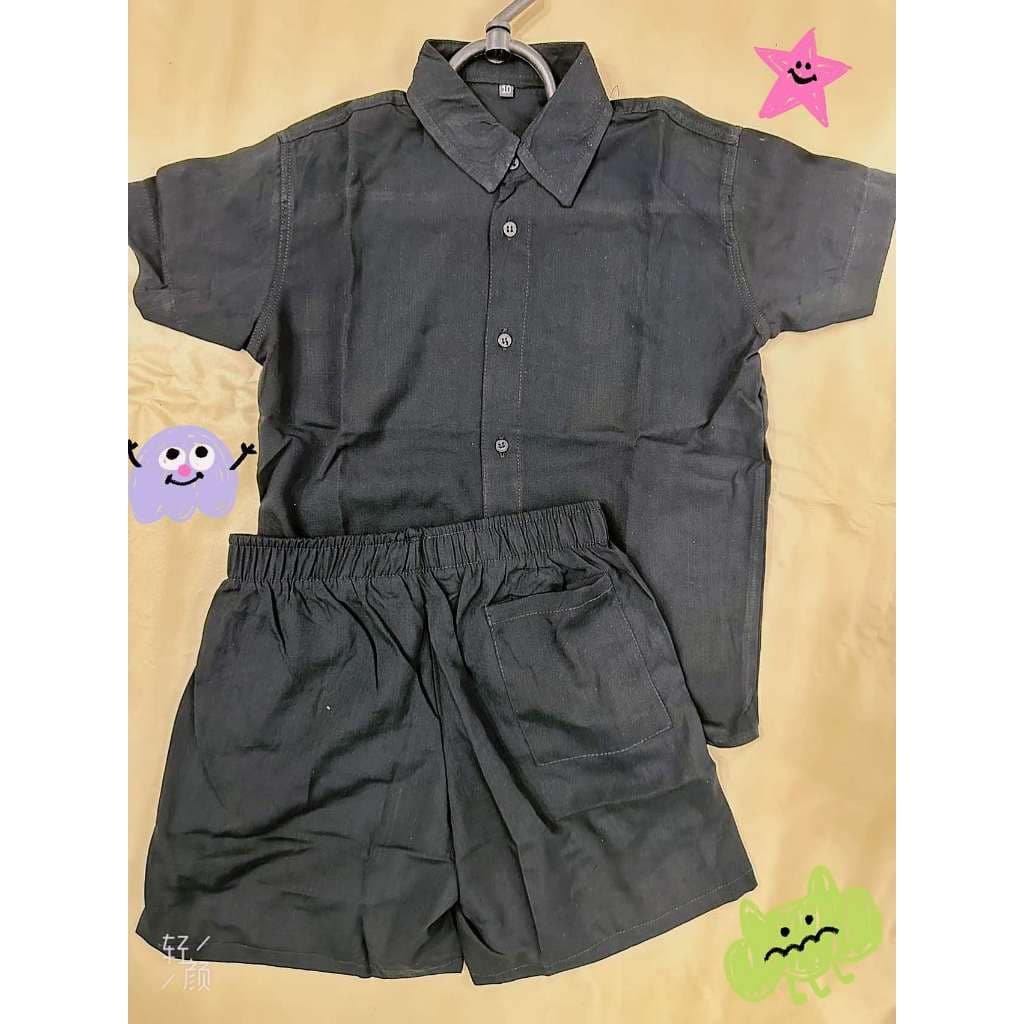 Conjunto Camisa e Bermuda Infantil manga curta liso   100% viscore