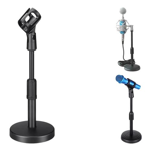 Pedestal Suporte Microfone De Mesa Rádio Tripé Studio Pronta Entrega