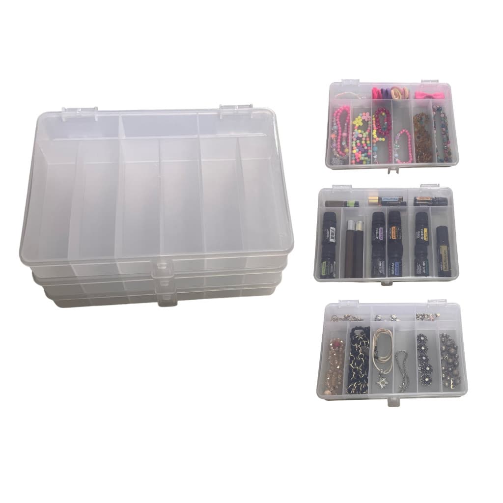 Kit com 3 Estojos Caixas Organizadores Multiuso Plástico e para Iscas Artificias Pesca