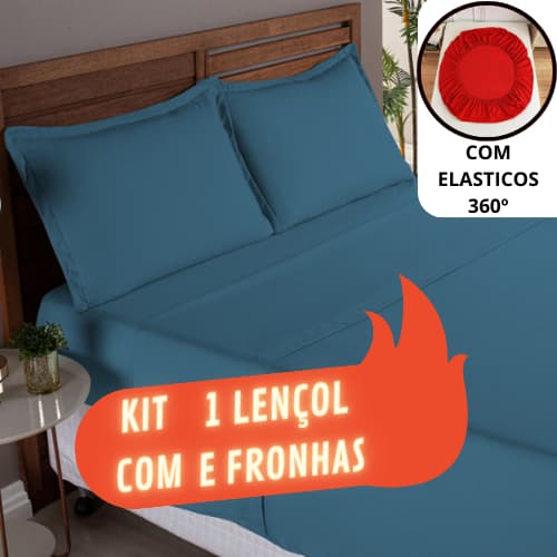 Jogo de Lençol Solteiro com elástico 200 fios - kit lençol - lençol - lençol solteiro com elástico - lençol de solteiro