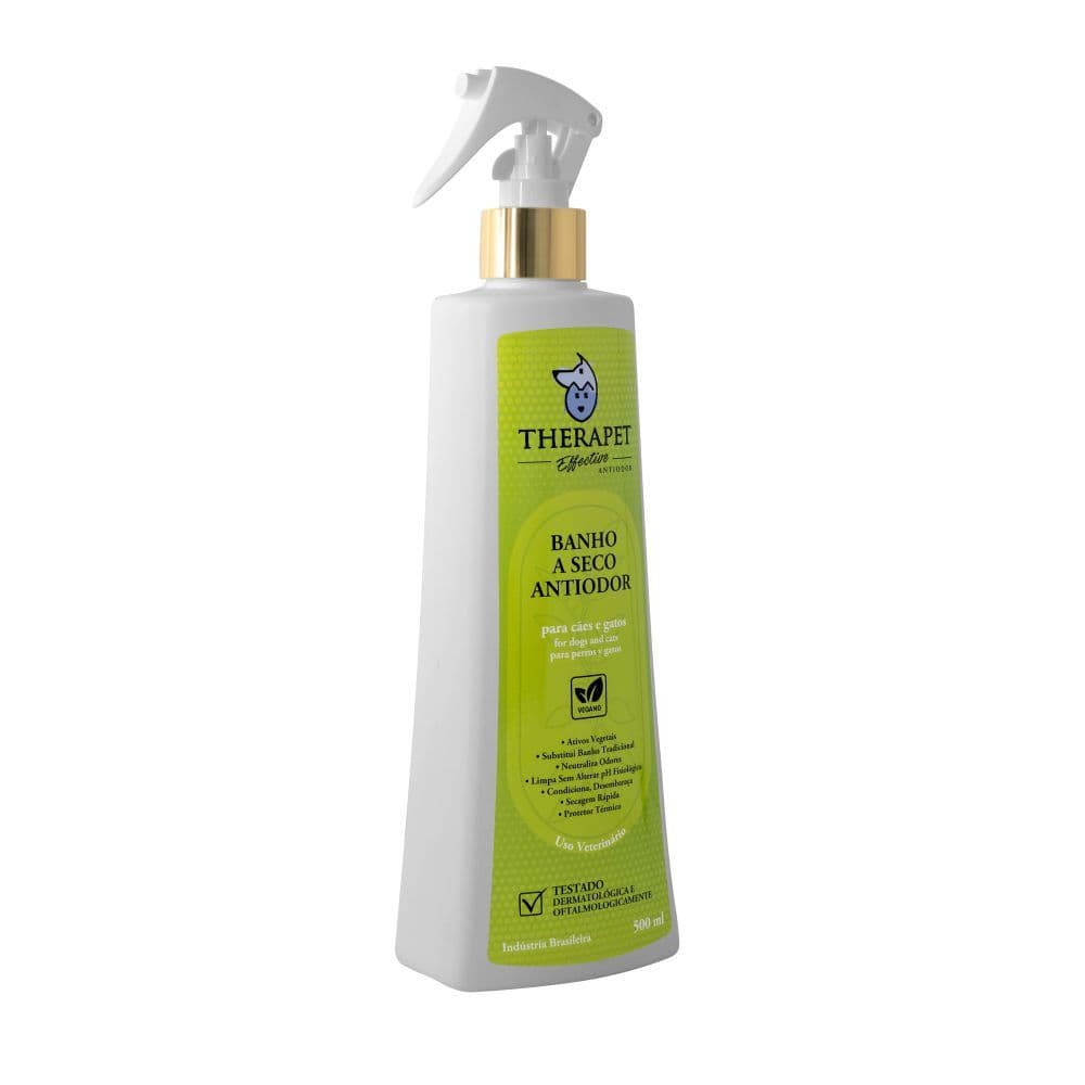 Banho A Seco Antiodor Effective 500ml Therapet Banho Tosa Cães e Gatos Original