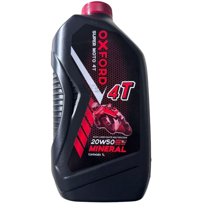 Oleo de Motor 20w50 Mineral 4t Oxford Ox-Ford 1 Litro Motocicletas 12607