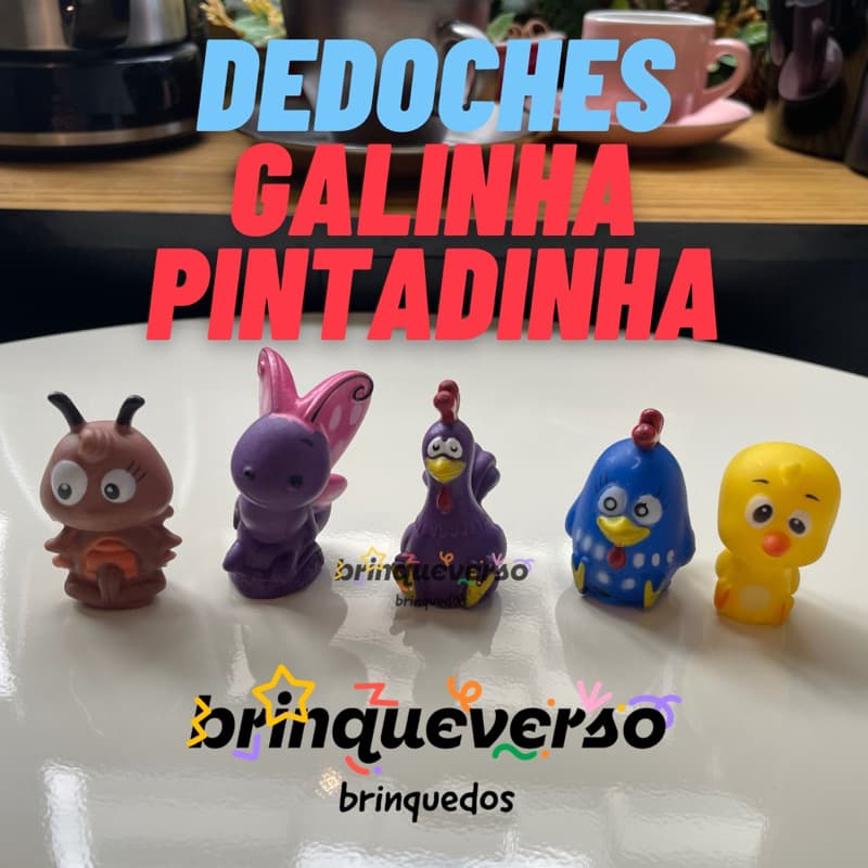 Coleção Galinha Pintadinha. 5 UN Dedoches Galinha Pintadinha Sem Repetição de Personagens. Produto Novo.