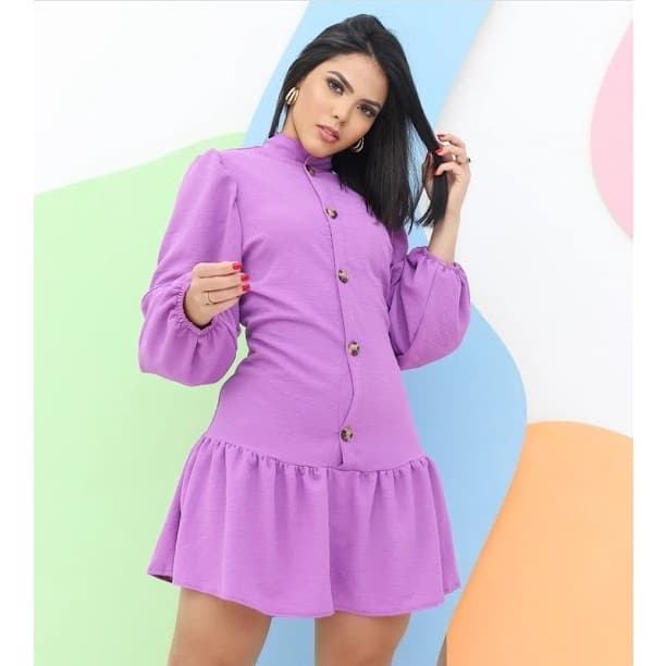 Vestido Chamise em viscolinho Look Na Real