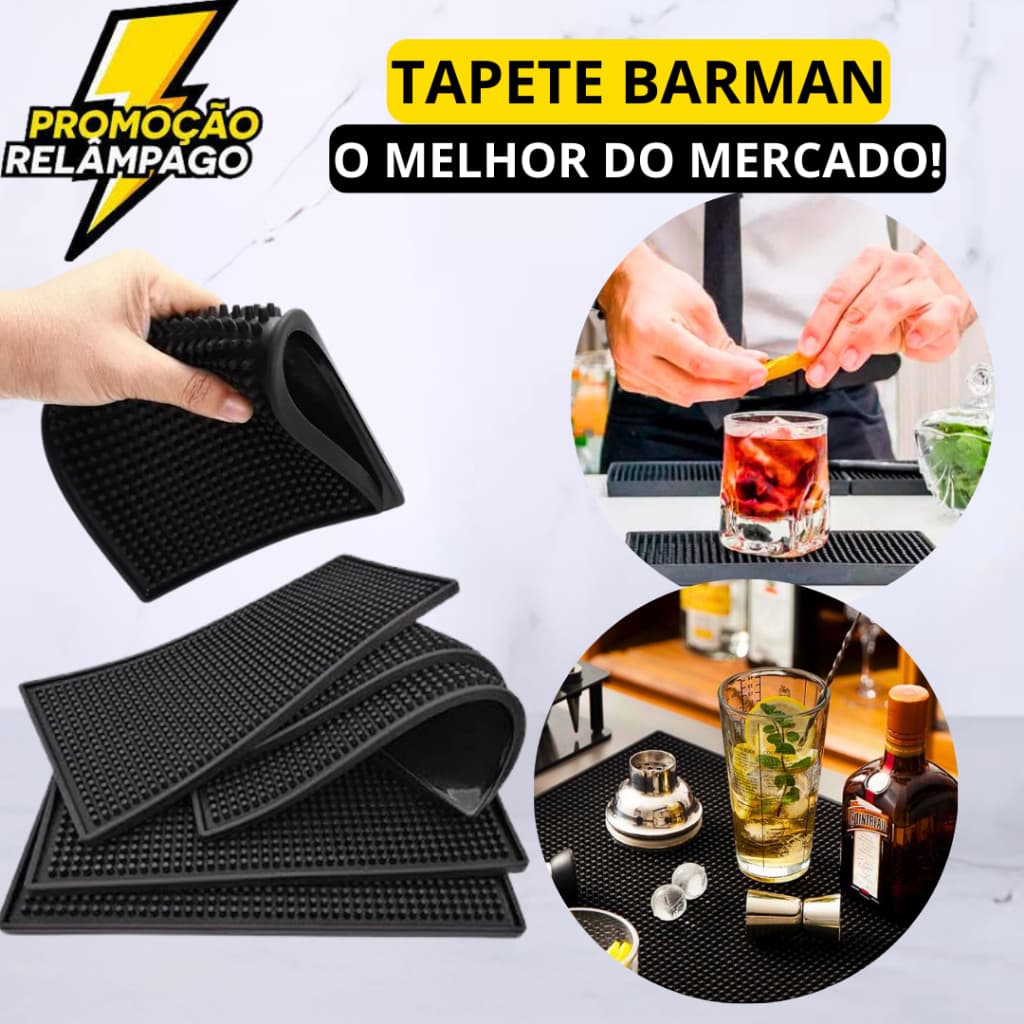 Tapete Escorredor Original de Louça 30 x 15 cm para Copos Para Talheres Tapete Barman Cozinha
