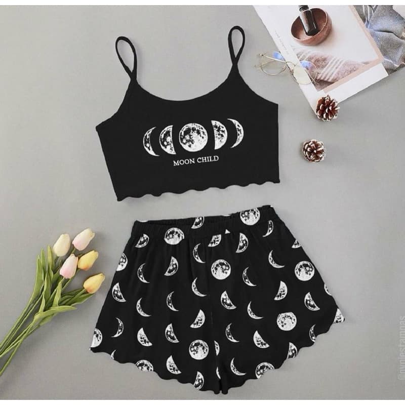 Pijama Cropped feminino personagens Fotos adulto roupa de dormir Estilo Doll