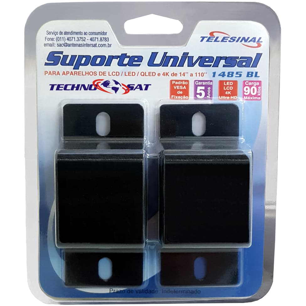 KIT COM 20 Suporte para Tv Universal de Parede / Painel, para Tv´s de 14 a 110'' - Ref. 1485-BL