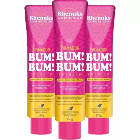 Kit 3 Gel Firmador De Bumbum Barriga Coxas E Abdômen 150g