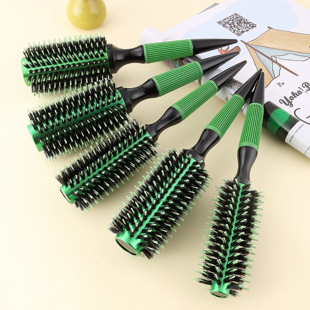 Kit 5 pcs Escovas Profissional cabeleireiro Cerdas de javali e nylon Alta Qualidade
