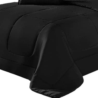 1 Edredom Dupla Face Casal Queen 2,20 x 2,40m Preto