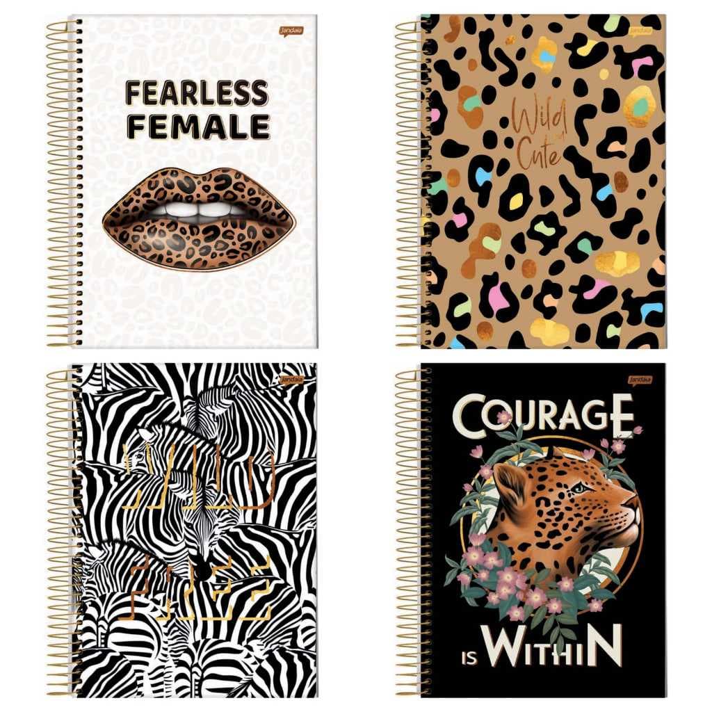Caderno Espiral Universitário Wild - 80 Folhas - 1 Matéria - Jandaia