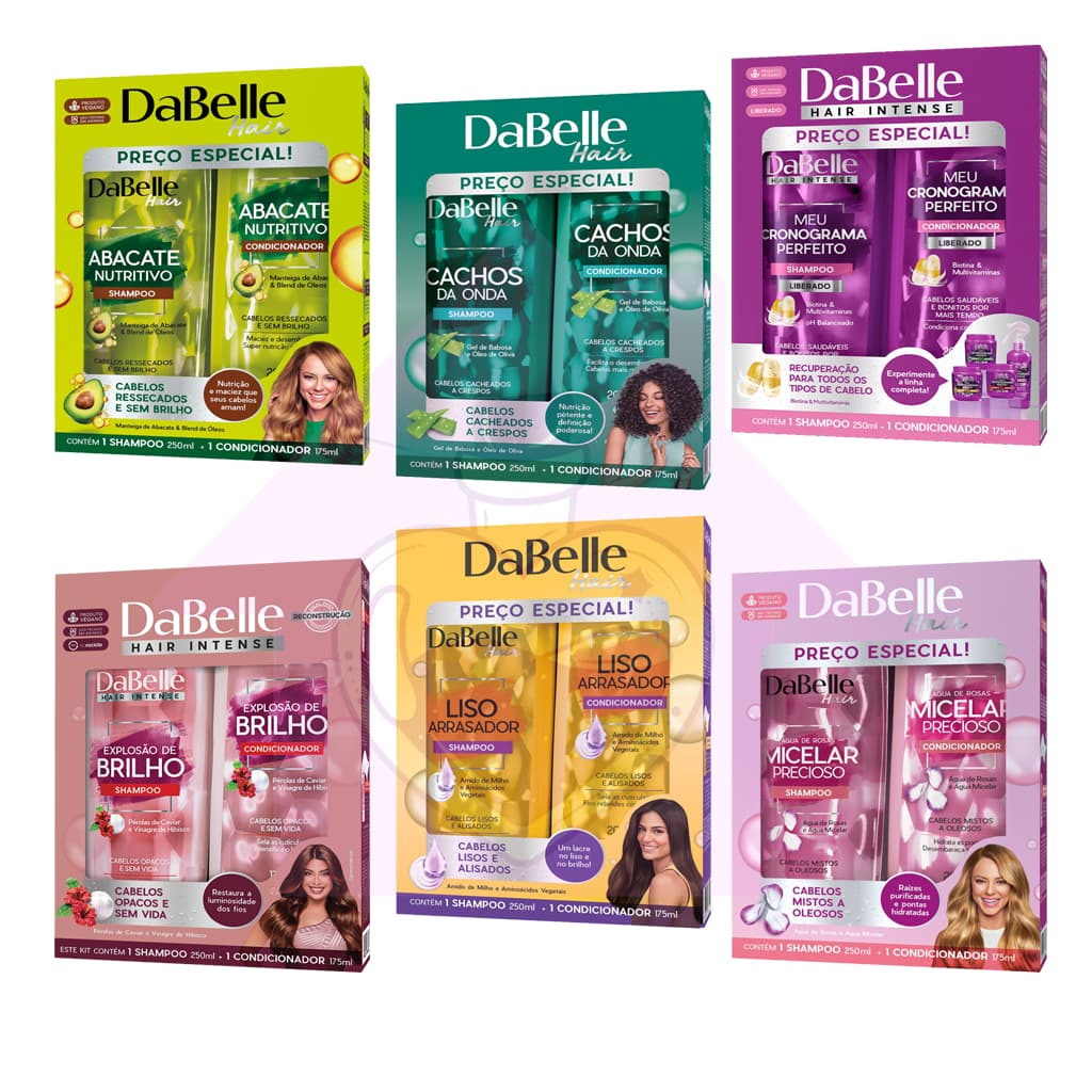 Kit Dabelle Shampoo 250ml + Condicionador 175ml escolha