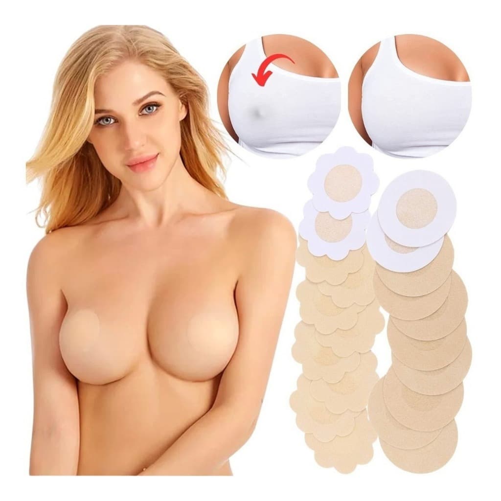Protetor de Mamilo  Kit 10un Tapa bico dos Seios Adesivo 5 pares