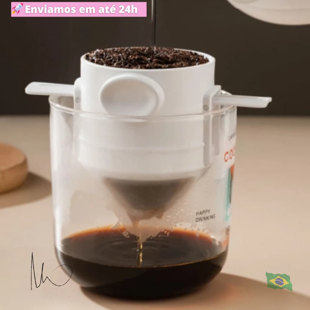 Mini Coador Filtro de Café, Chá, Drip Coffee, chá Aço Inox, Reutilizável Sustentável Presente dia dos Pais
