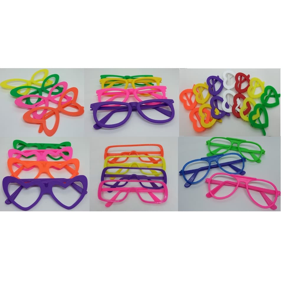 Kit 50 Óculos Neon Florescentes De Festa Balada Sortidos Modelos