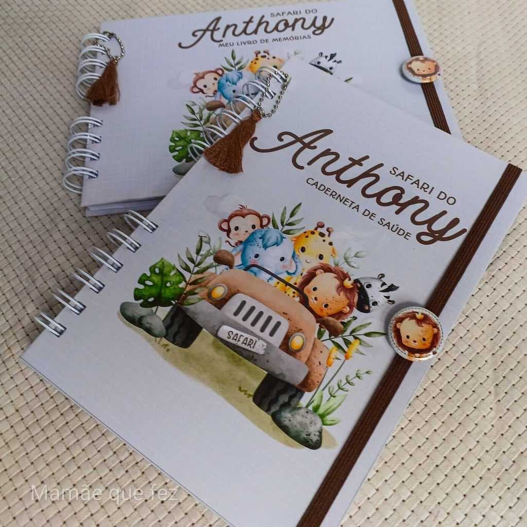 Caderneta de Saúde e Livro do Bebê Menino luxo varios temas