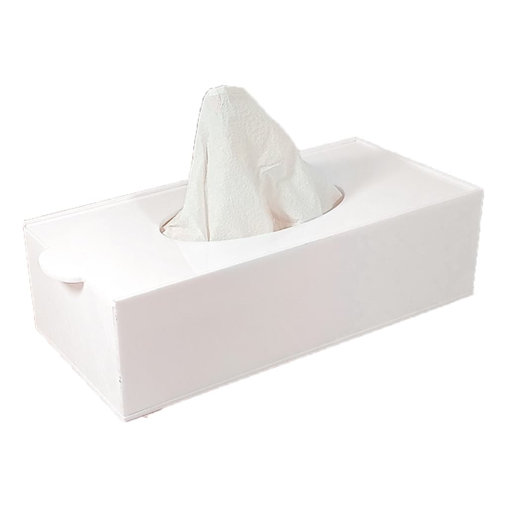 Caixa Porta Lenços De Papel Ou Interfolha Em Acrilico Branco