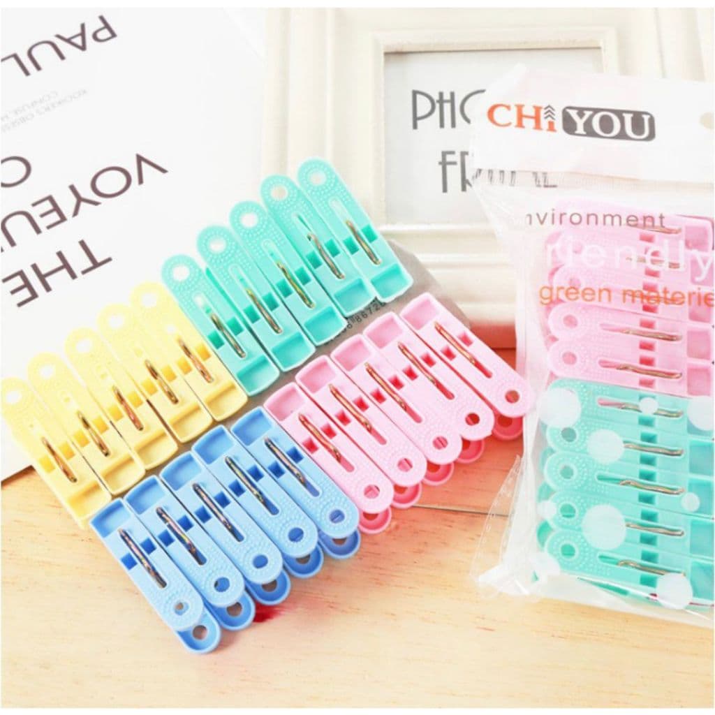 Kit  Prendedores de Plástico COLLORS  Para Roupas Reforçado