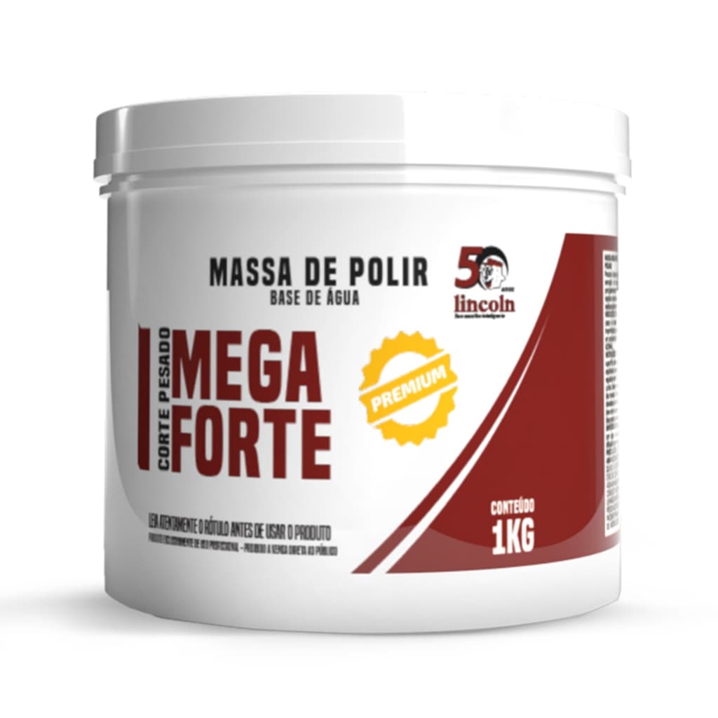 Massa de Polir Nivelador de Superfície Mega Forte 1 kg Lincoln