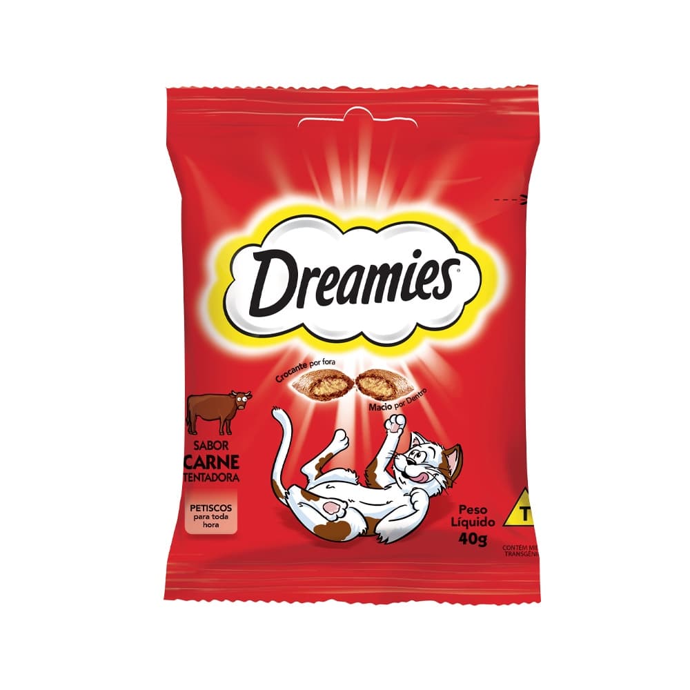 Petisco Dreamies Tentadora Para Gatos Adultos - Sabor Carne 40g