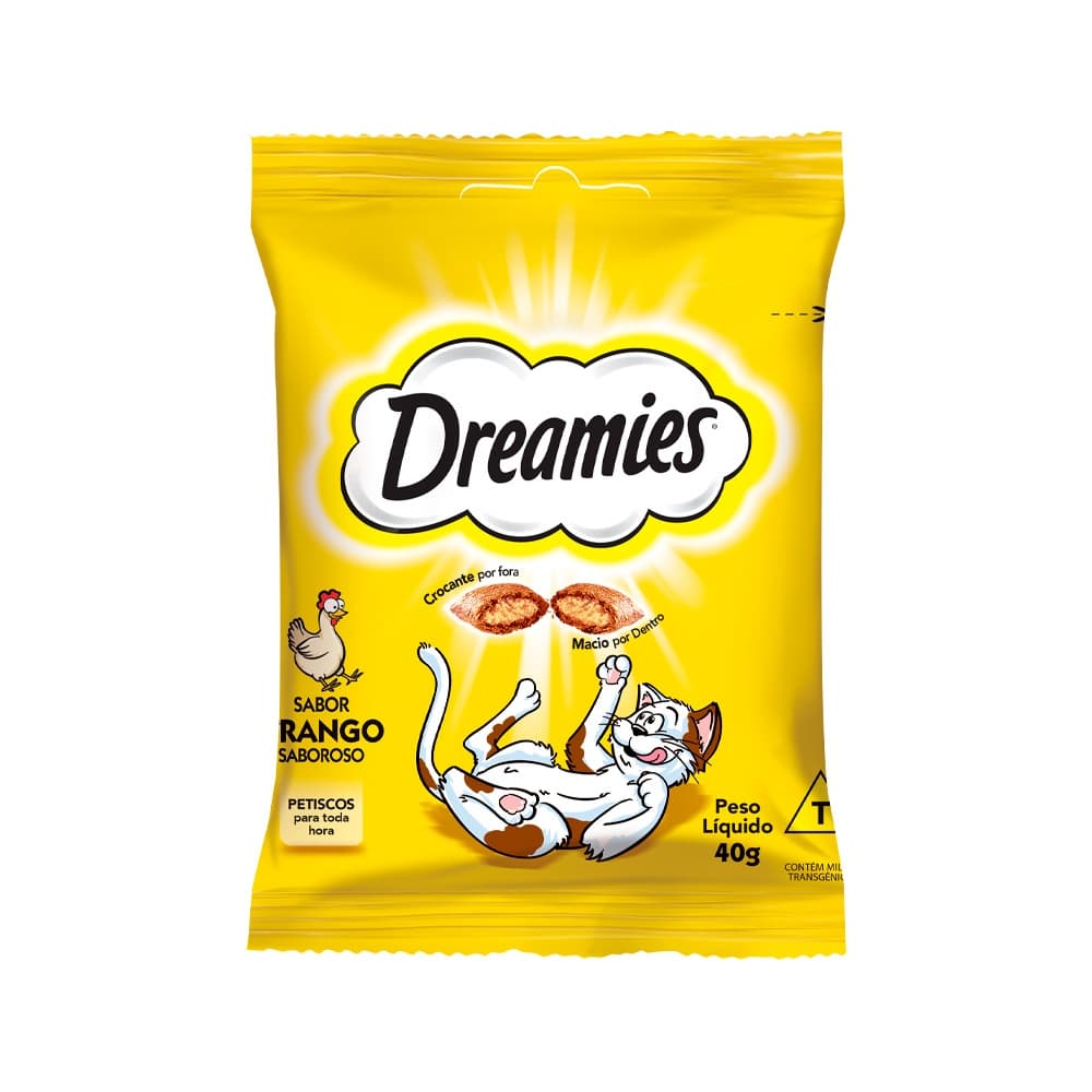 Petisco Dreamies Para Gatos Adultos Sabor Frango - 40 g
