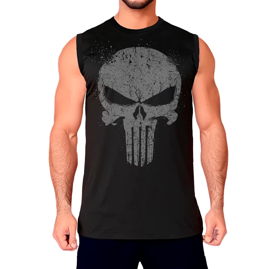 Regata Machão Masculina Academia Estampa The  Punisher