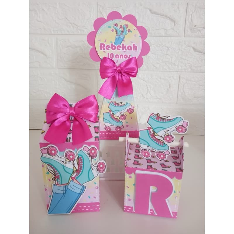 kit Personalizados Patins | Aniversário Patins | Lembrancinha Patins | Festa Patins | Patins 30und