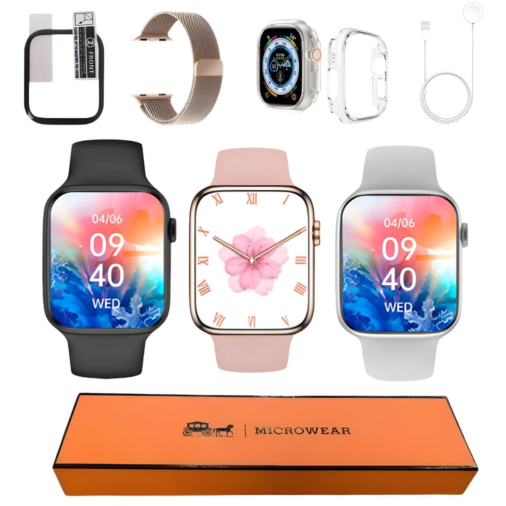 Relogio Inteligente Smartwatch W59 Pro Faz Ligaçoes Microwear 41mm Serie 9 Android iOS Notificações