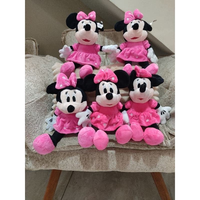 5 Minnie rosa kit com laço borboleta lindíssimo 28 cm