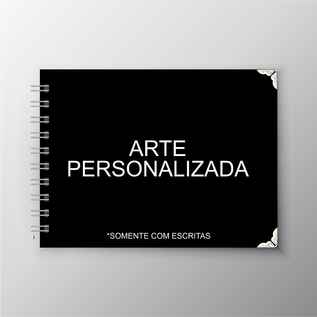 Caderno Álbum Personalizado Kraft ou Preto Scrapbook Fotos