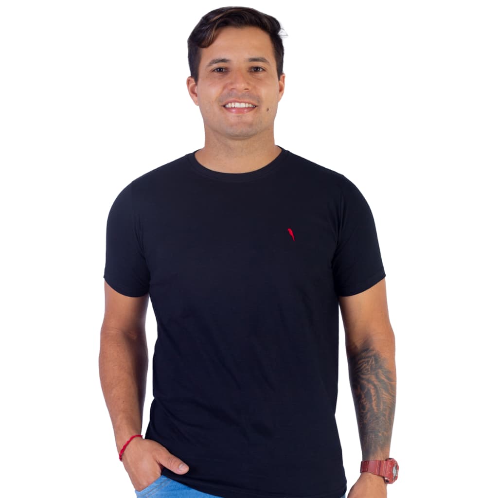 Kit 5 Camisetas Básicas Masculinas 100% algodão Bordada Casual - TEUCATI