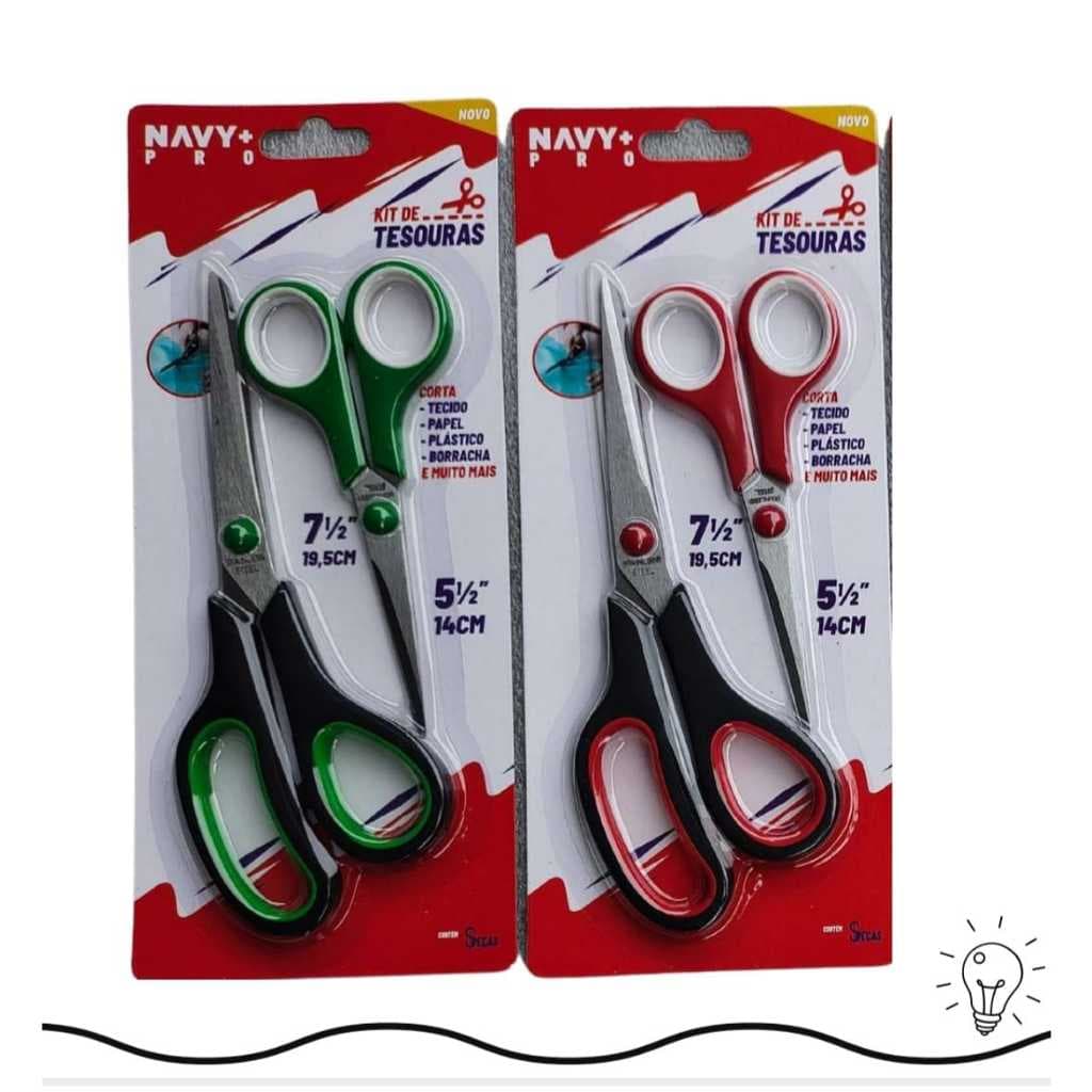 KIT TESOURA CARTELA COM 2 UND