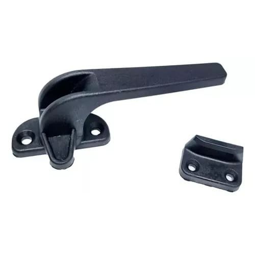 Fecho Alavanca Preta Para Janela Nylon Com Parafusos