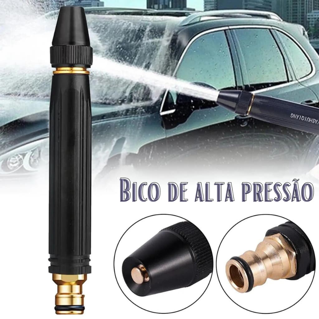 Bico de Alta Pressão Esguicho de Mangueira Jardim Jato de Agua Lavagem Carro 4 Pçs
