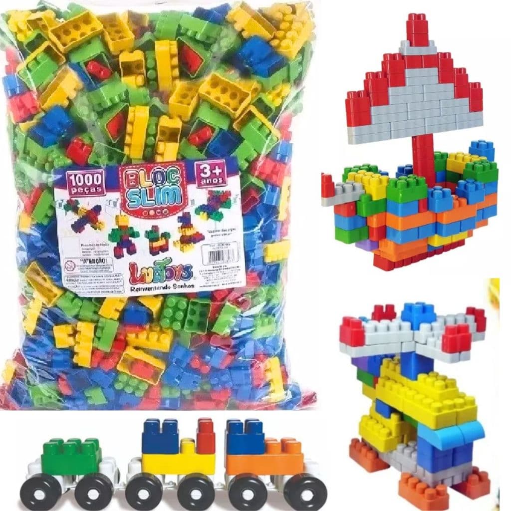 Blocos De Montar Jogo 1000 Peças Monta Monta Brinquedo Educativo Pedagogico Didatico Infantil