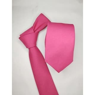 Gravata Fúcsia Fosca (Tecido Oxford) - Kit de 5 a 9 unidades (A pronta entrega)