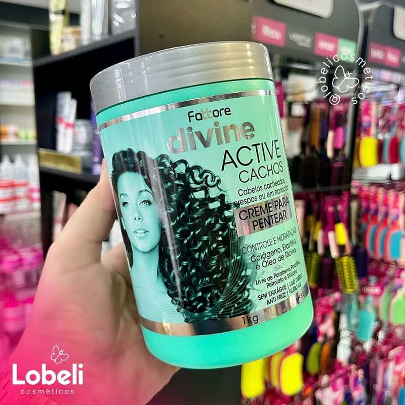 Creme de Pentear Controle e Hidratação Active Cachos Divine Fattore 1Kg