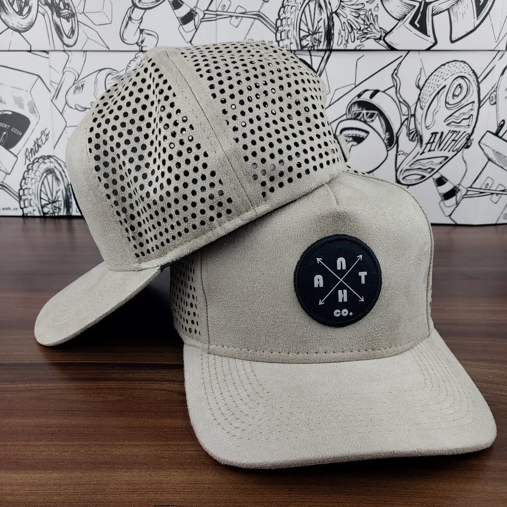 Boné Bordado Telinha Aba Curva Anth Co Original Premium Camurça Trucker Americano Estiloso Fundo Top