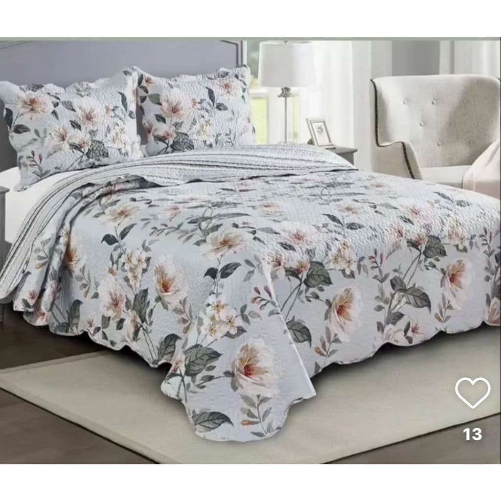 Cobre Leito  Cama Queen  Dupla Face 3 Peças C/ Viés   - Promoção