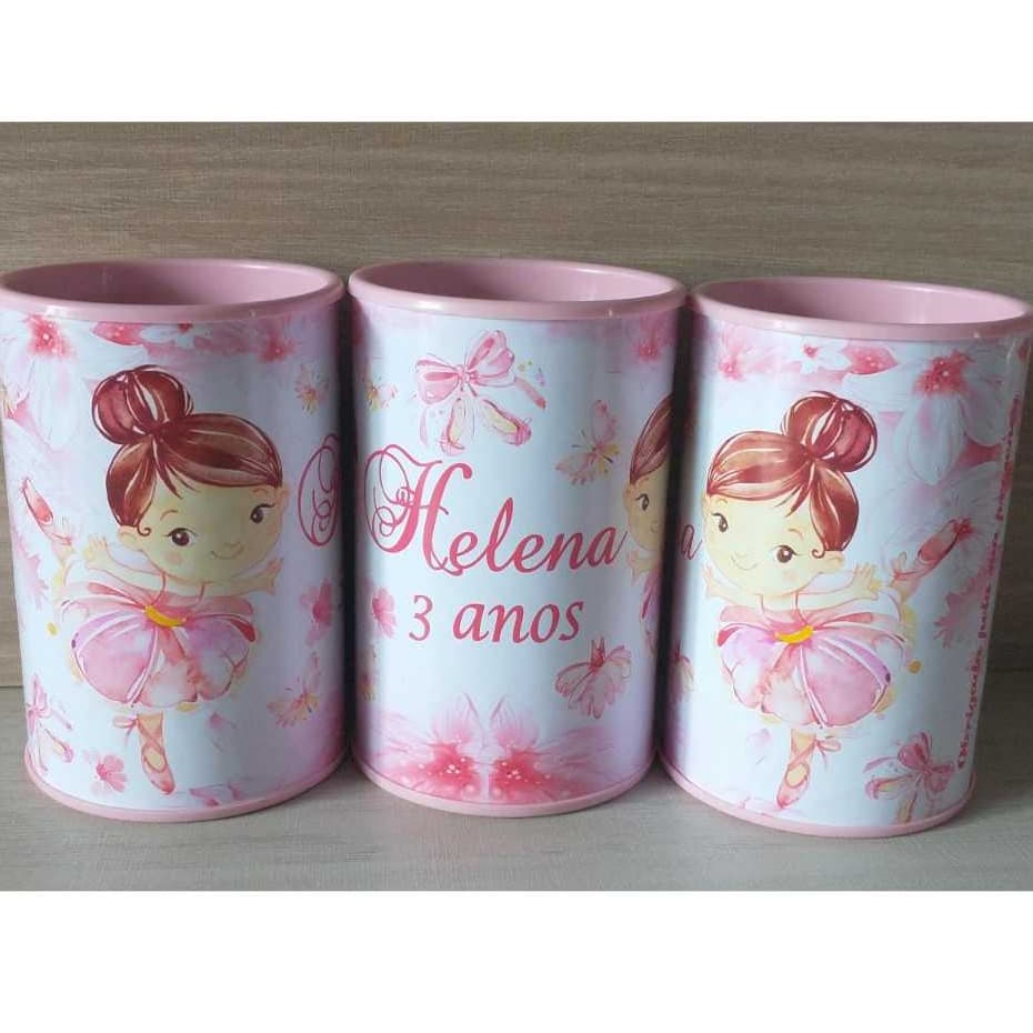 10 cofrinhos personalizado para festa infantil lembrancinha Bailarina