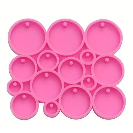 Molde de silicone/ molde círculos de tamanhos variados