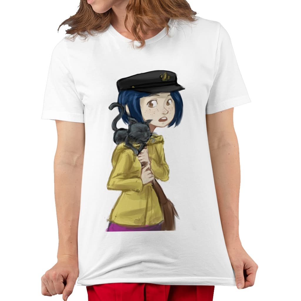 Camiseta Poliéster Unissex Coraline e o Mundo Secreto
