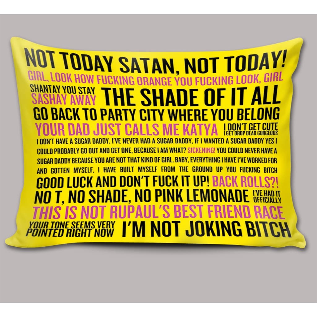 Almofada 27x37 RuPaul's Drag Race Quotes Frases Icônicas Memes Decoração Presente