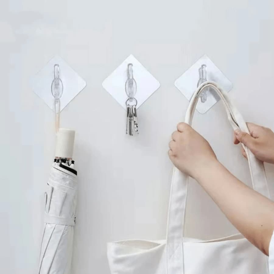 gancho adesivo transparente à prova d'água para cozinha e banheiro - YT-SU-07